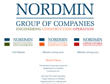 Tablet Screenshot of nordmin.com